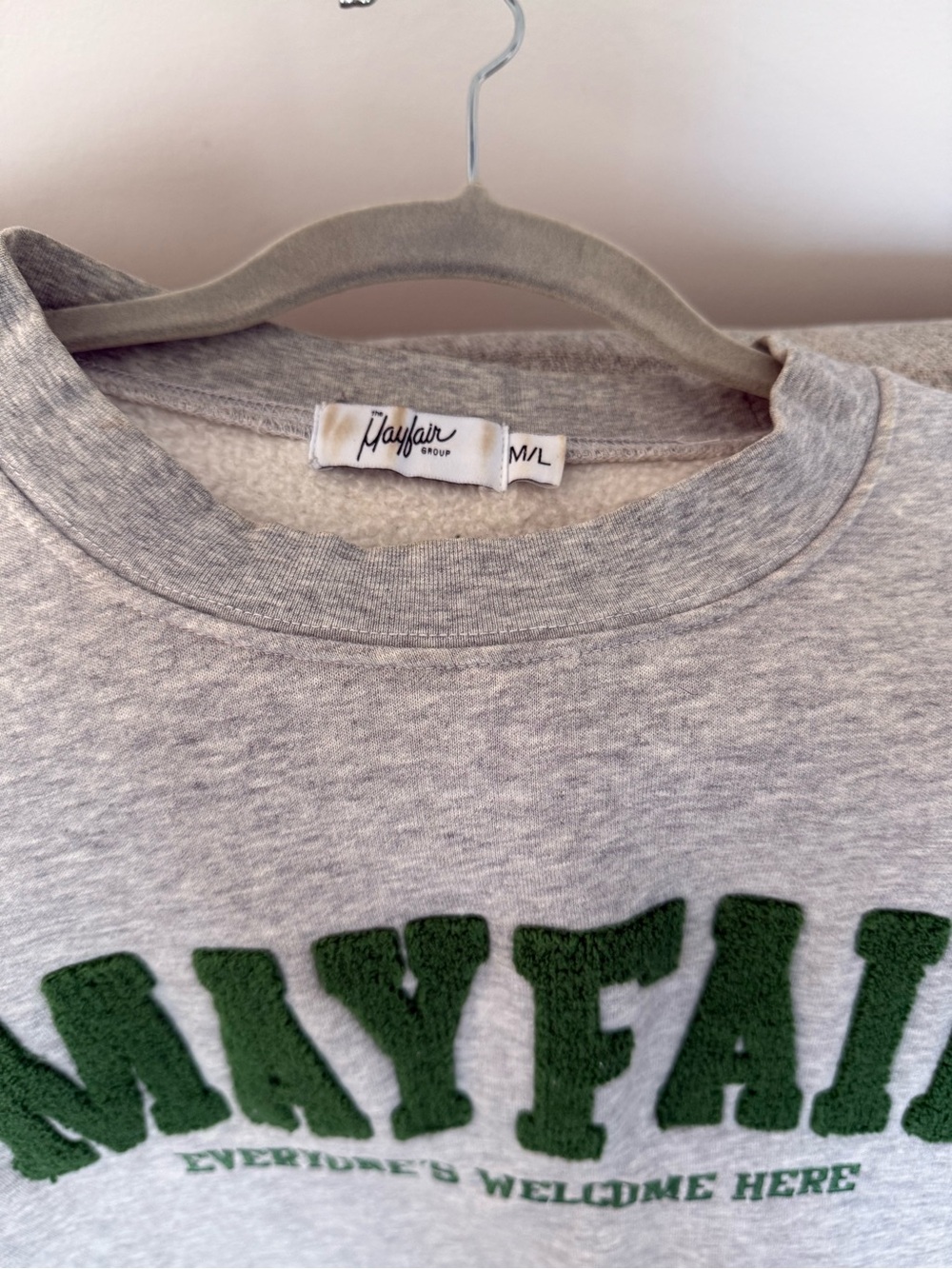 Mayfair Gray Sweatshirt and Jogger Set - Green Logo - Picture 4 of 4